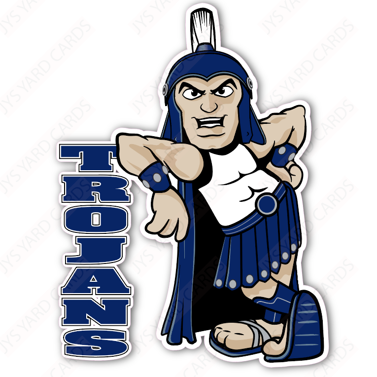 STANDING TROJAN MASCOT - Yard Card Signs by JYS International