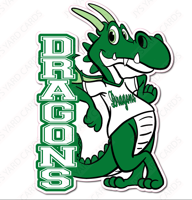 STANDING DRAGON MASCOT - Yard Card Signs by JYS International