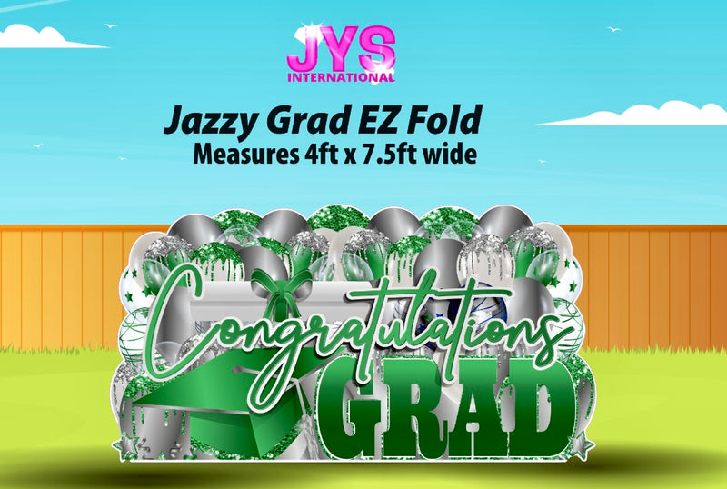 JAZZY GRAD EZ FOLD - Yard Card Signs by JYS International