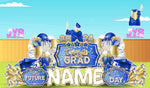 GRAD QUICK SET: Blue & Gold - Yard Card Signs by JYS International