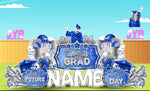 GRAD QUICK SET: Blue & Silver - Yard Card Signs by JYS International