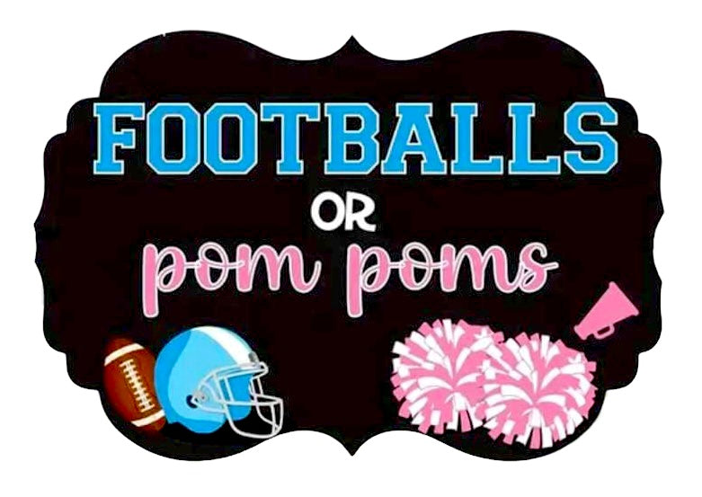 FOOTBALL or POMS CENTERPIECE - Yard Card Signs by JYS International