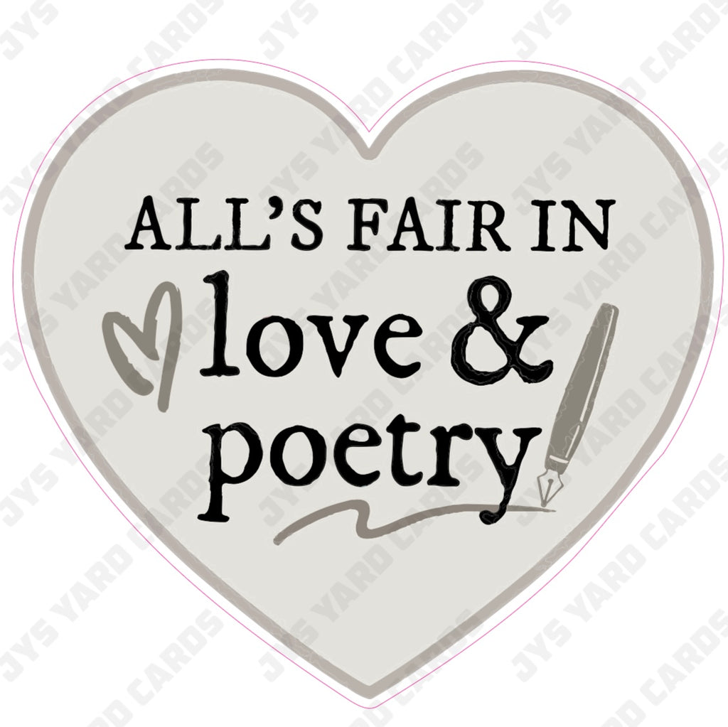 LOVE & POETRY - Yard Card Signs by JYS International