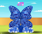 JYS BUTTERFLY CUTIE: 5FT BLUE - Yard Card Signs by JYS International