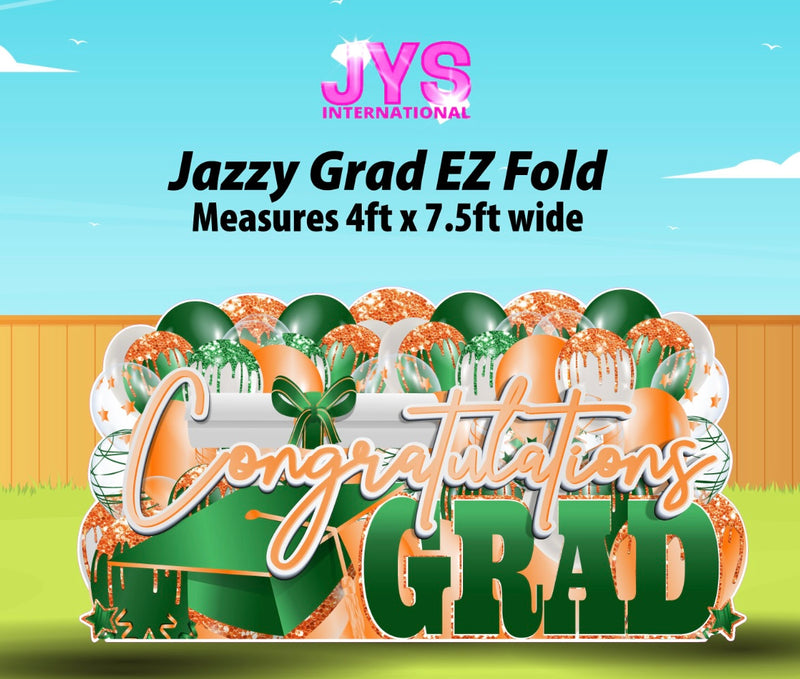 JAZZY GRAD EZ FOLD - Yard Card Signs by JYS International