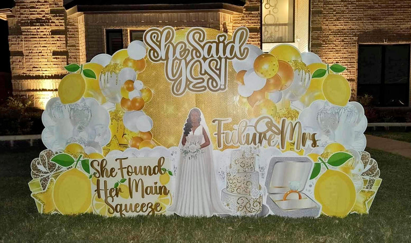 MAIN SQUEEZE (LEMONS) BRIDAL QUICK SET - Yard Card Signs by JYS International