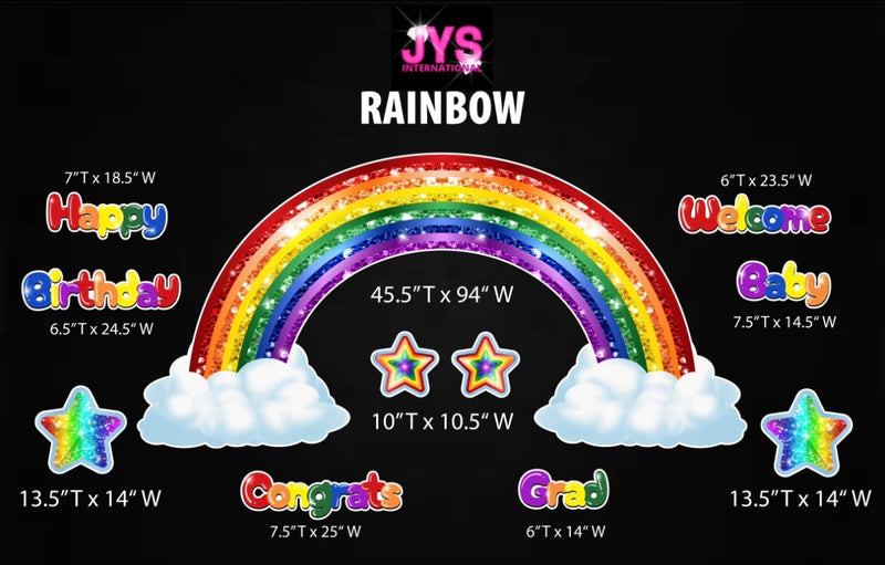 PRIMARY RAINBOW - Yard Card Signs by JYS International