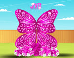 JYS BUTTERFLY CUTIE: 5FT HOT PINK - Yard Card Signs by JYS International