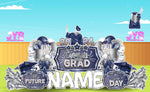 GRAD QUICK SET: Navy & Silver - Yard Card Signs by JYS International