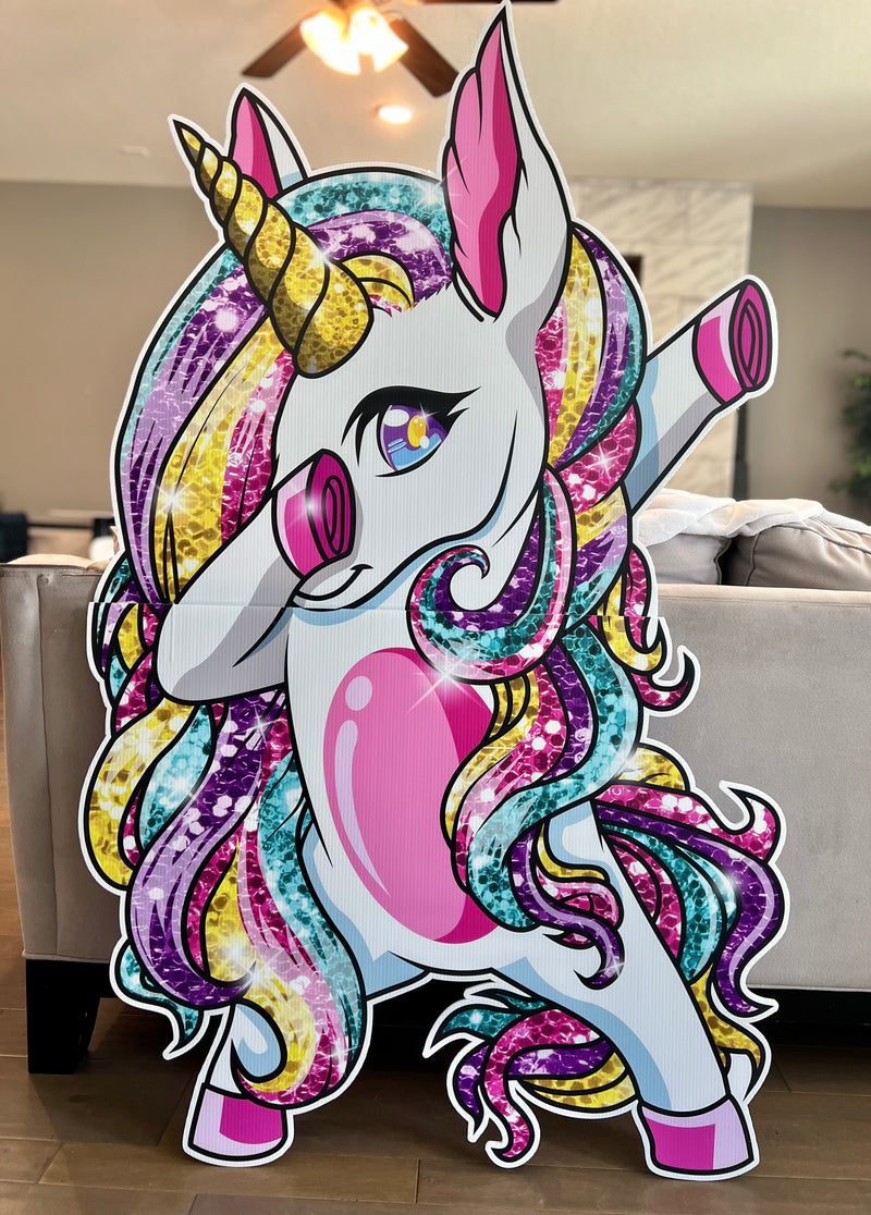 JYS UNICORN CUTIE (5ft) - Yard Card Signs by JYS International