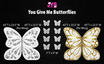 PICK 2: GIVE ME BUTTERFLIES (3.5fFT) - Yard Card Signs by JYS International