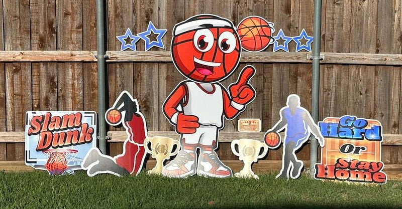 JYS BASKETBALL CUTIE (5FT TALL) - Yard Card Signs by JYS International