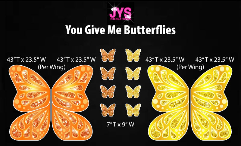 PICK 2: GIVE ME BUTTERFLIES (3.5fFT) - Yard Card Signs by JYS International