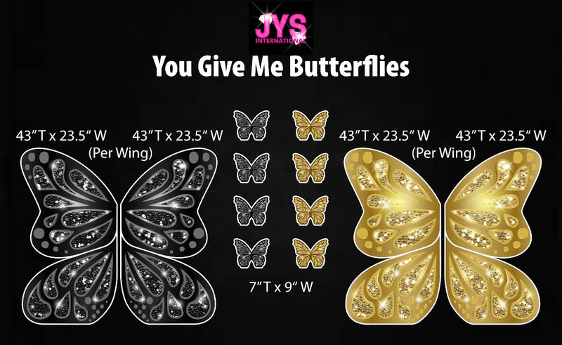 PICK 2: GIVE ME BUTTERFLIES (3.5fFT) - Yard Card Signs by JYS International