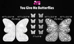 PICK 2: GIVE ME BUTTERFLIES (3.5fFT) - Yard Card Signs by JYS International