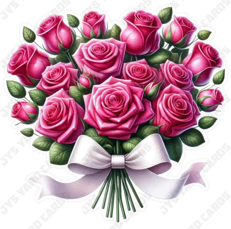 HOT PINK ROSE BUNDLE - Yard Card Signs by JYS International