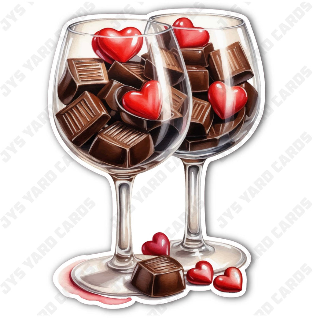 CHOCOLATE WINE - Yard Card Signs by JYS International