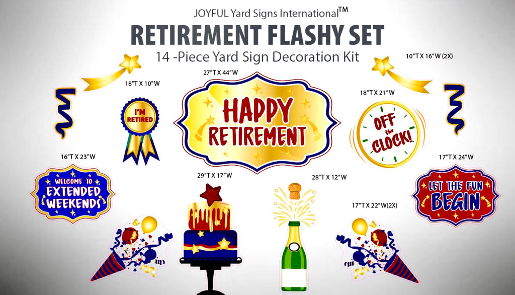 RETIREMENT QUICK SET - Yard Card Signs by JYS International