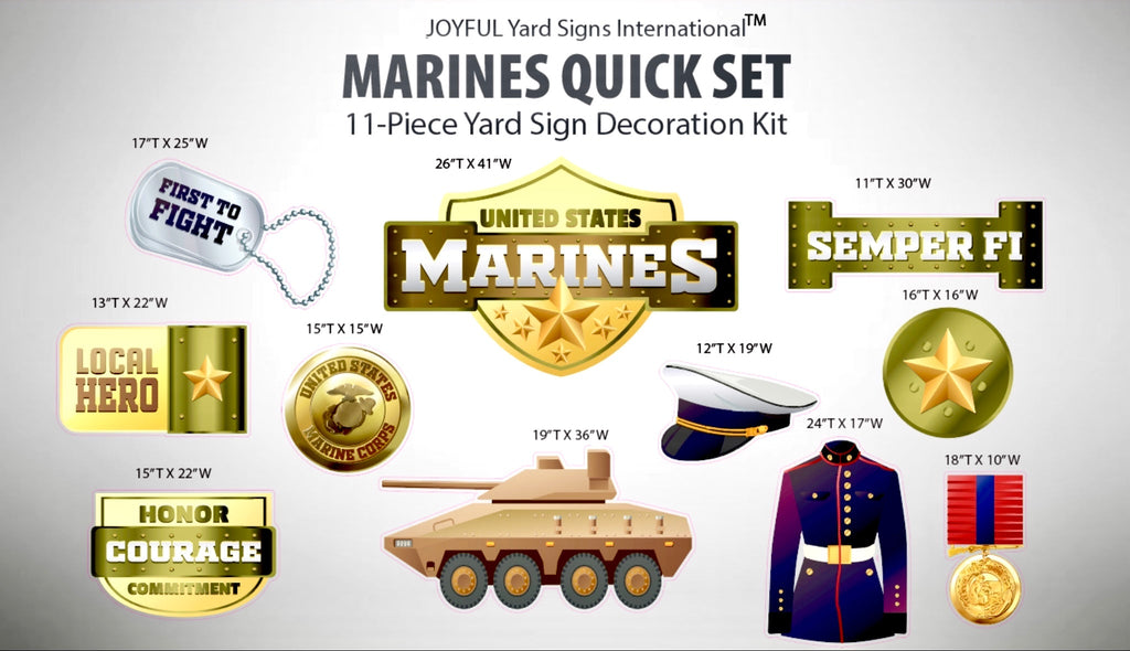 MARINES QUICK SET - Yard Card Signs by JYS International