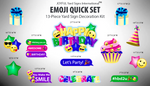 EMOJI QUICK SET - Yard Card Signs by JYS International