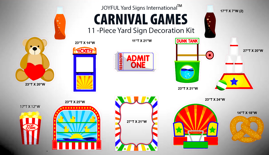 CARNIVAL GAMES - Yard Card Signs by JYS International