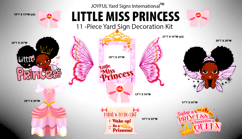 LITTLE MISS PRINCESS - Yard Card Signs by JYS International