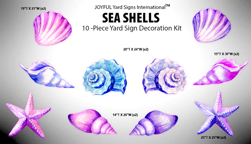 SEA SHELLS - Yard Card Signs by JYS International