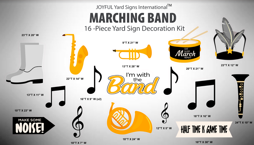 MARCHING BAND - Yard Card Signs by JYS International