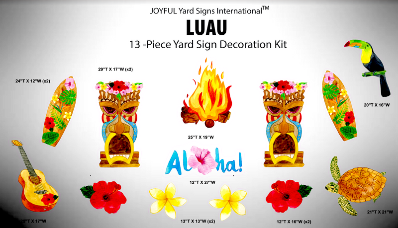 AT THE LUAU - Yard Card Signs by JYS International