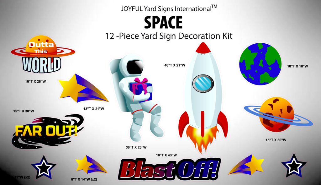 OUTTER SPACE - Yard Card Signs by JYS International