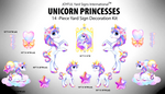 PASTEL UNICORNS - Yard Card Signs by JYS International