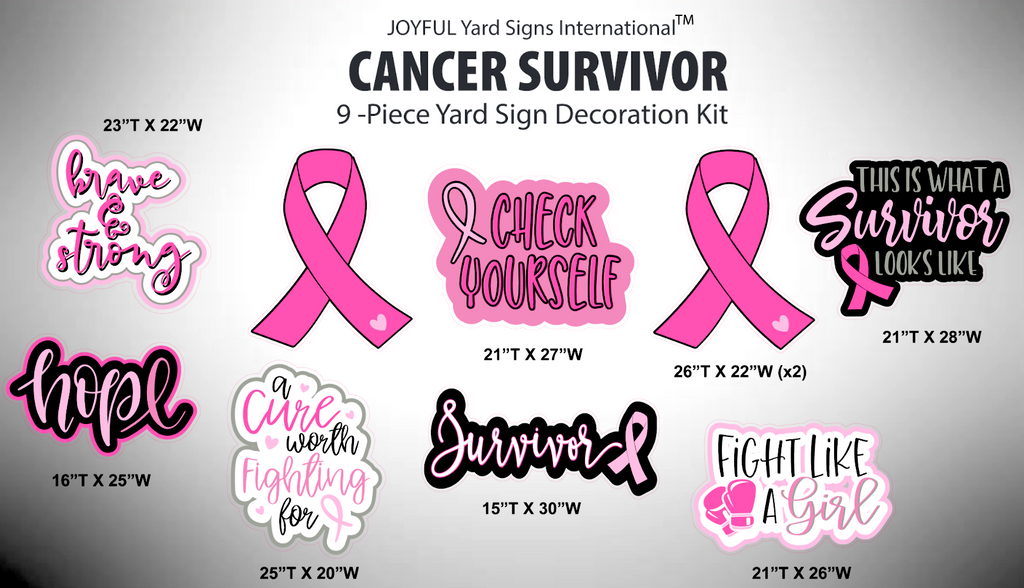 BREAST CANCER SURVIVOR 1 - Yard Card Signs by JYS International