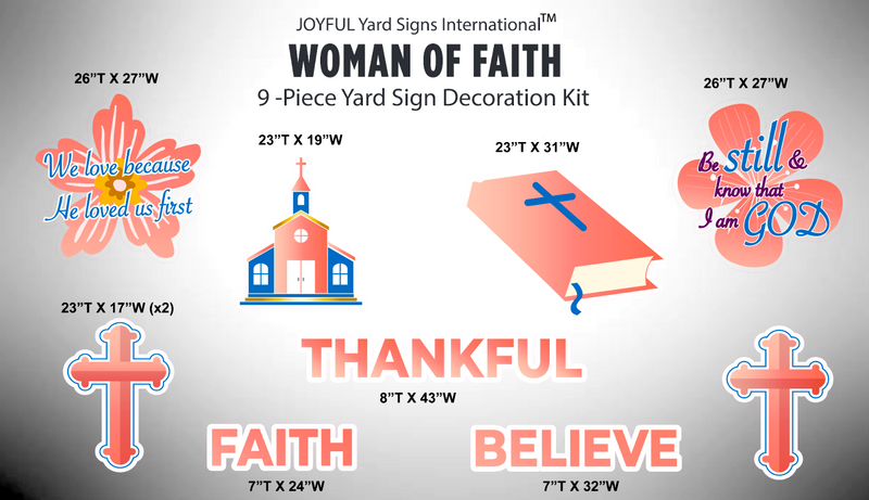 WOMAN OF FAITH - Yard Card Signs by JYS International