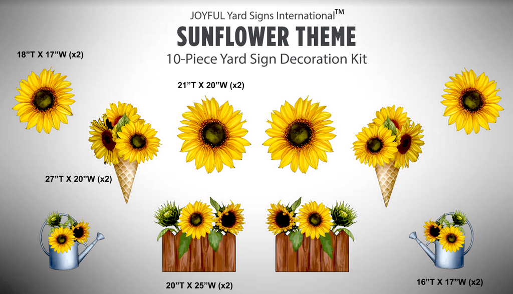 SUNFLOWERS - Yard Card Signs by JYS International