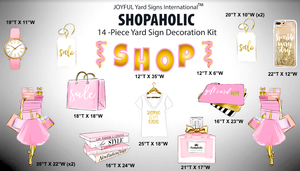 SHOPAHOLIC - Yard Card Signs by JYS International