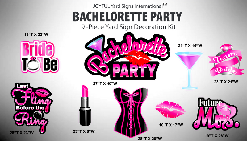 BACHELORETTE PARTY QUICK SET - Yard Card Signs by JYS International