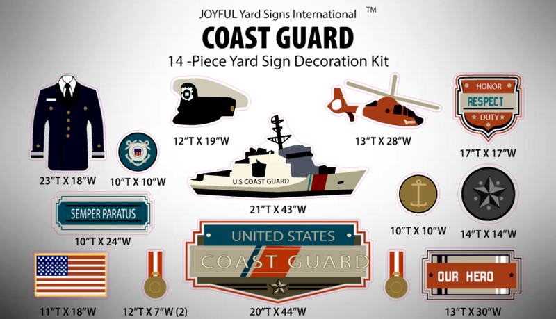 COAST GUARD QUICK SET - Yard Card Signs by JYS International