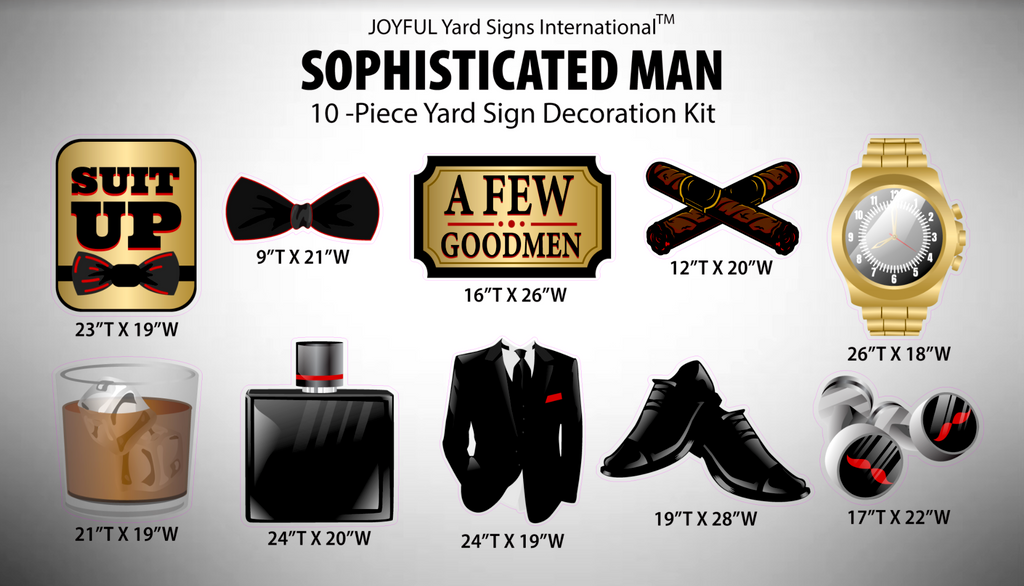 SOPHISTICATED MAN - Yard Card Signs by JYS International