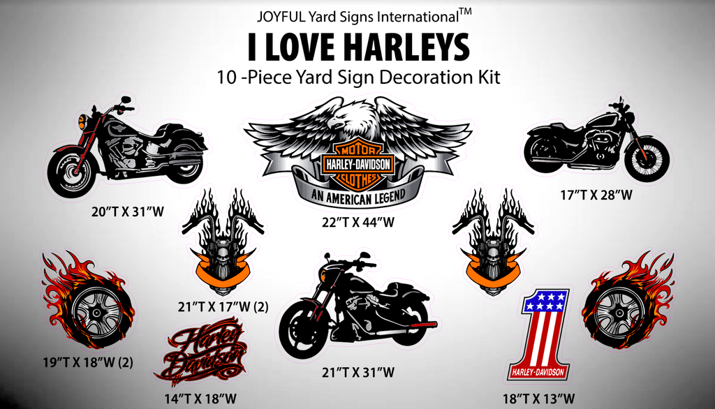 MOTORCYCLES - Yard Card Signs by JYS International