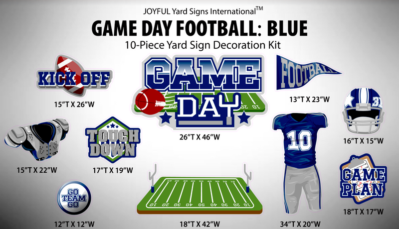 GAME DAY FOOTBALL (TWO OPTIONS) - Yard Card Signs by JYS International