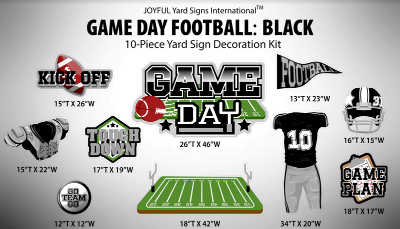 GAME DAY FOOTBALL (TWO OPTIONS) - Yard Card Signs by JYS International