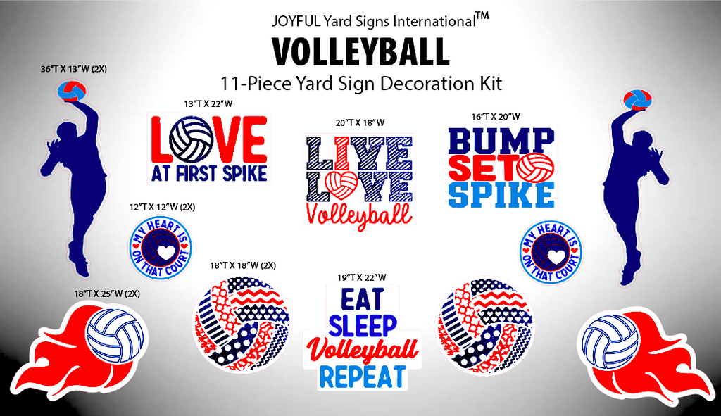 VOLLEYBALL - Yard Card Signs by JYS International