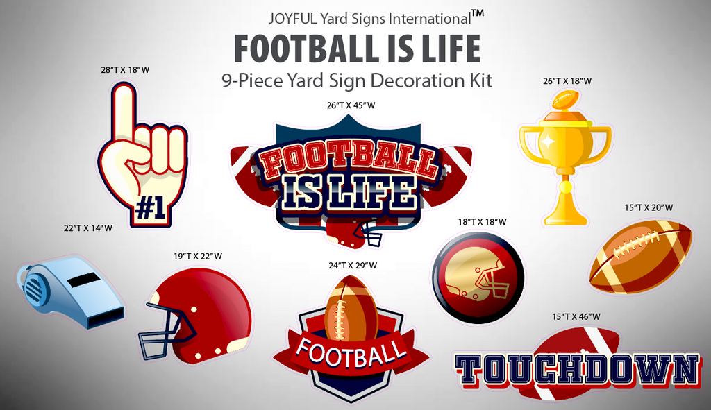 FOOTBALL IS LIFE - Yard Card Signs by JYS International