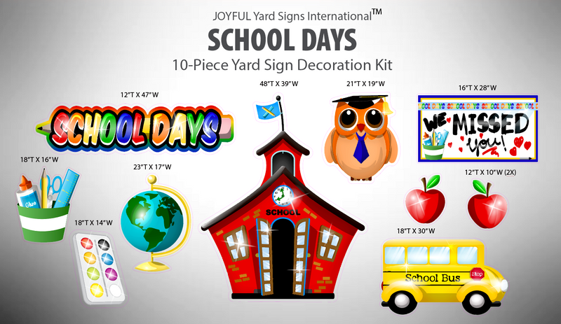 SCHOOL DAYS - Yard Card Signs by JYS International