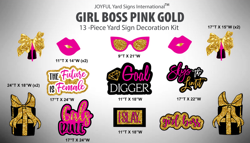 GIRL BOSS - Yard Card Signs by JYS International