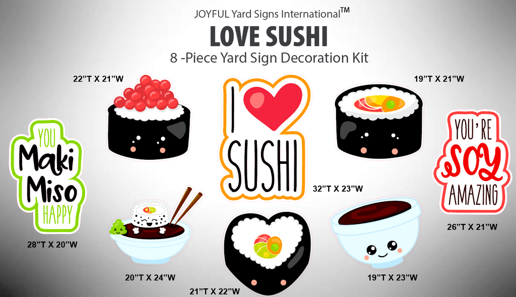 LOVE SUSHI - Yard Card Signs by JYS International