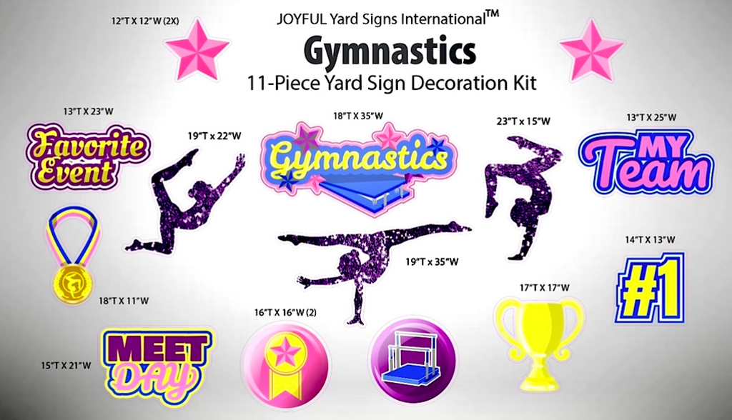 GYMNASTICS - Yard Card Signs by JYS International