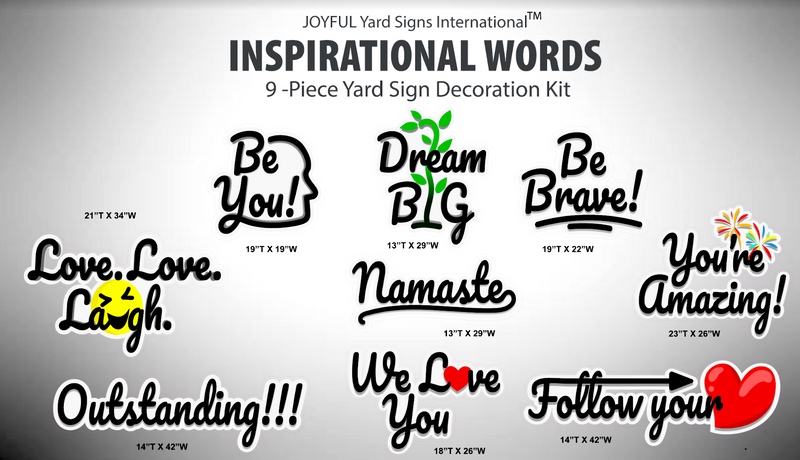 INSPIRATIONAL WORDS - Yard Card Signs by JYS International