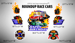 RACE CAR ROUNDUP - Yard Card Signs by JYS International