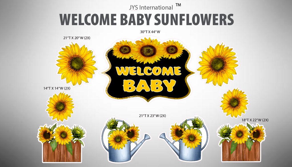 SUNFLOWER WELCOME BABY QUICK SET - Yard Card Signs by JYS International